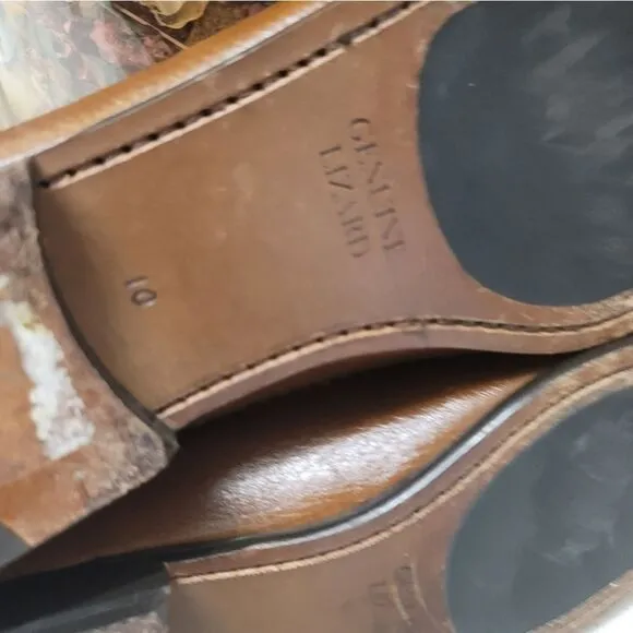 Alan Payne Men’s Genuine Lizard Loafers Size 10