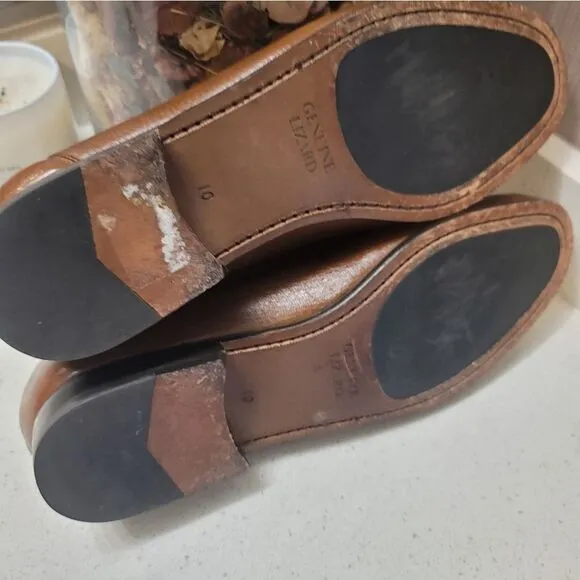 Alan Payne Men’s Genuine Lizard Loafers Size 10