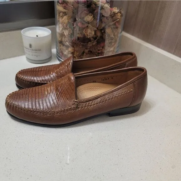 Alan Payne Men’s Genuine Lizard Loafers Size 10