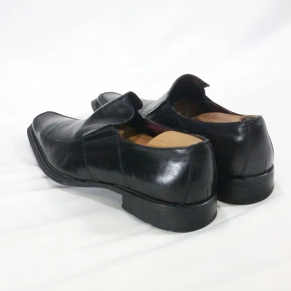 ALDO Mens Black Leather Pointed Loafers Size 7.5 US Men