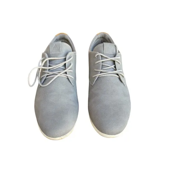 Aldo Shoes Men’s 10.5 Dress Plain Toe Oxford Gray Faux Leather Lace Up Flats