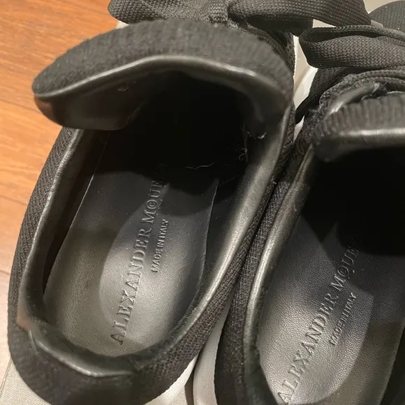 Alexander McQueen Black Knit Oversized Sneakers