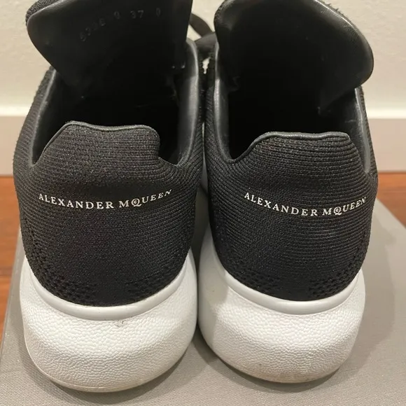 Alexander McQueen Black Knit Oversized Sneakers