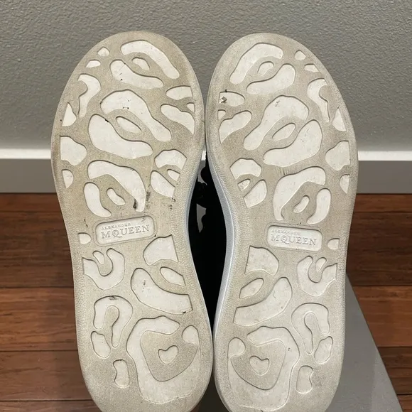 Alexander McQueen Black Knit Oversized Sneakers