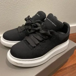 Alexander McQueen Black Knit Oversized Sneakers