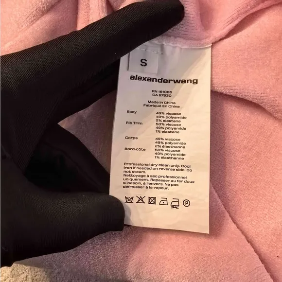Alexander Wang - Pink Knit Logo Mini Skirt - S | Retail Price: $395