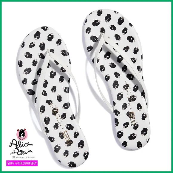 Alice   Olivia Stace Face A O x TKees Lily Flip Flop Slippers