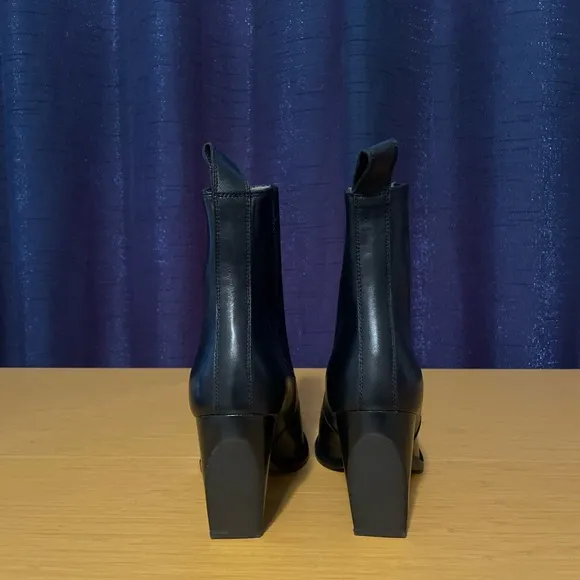 All Saints Ria Pointed Toe Leather Boots Black