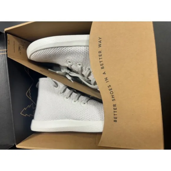 Allbird NIB Tree‎ Topper Knit High Top Sneakers in Chalk Size 7