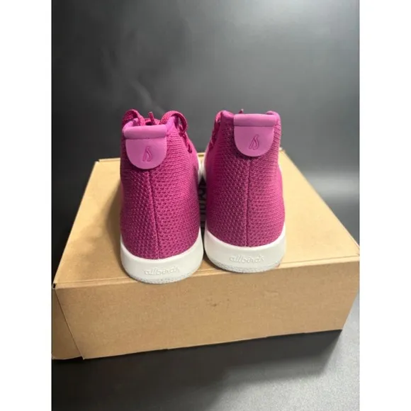 Allbird NIB Tree Topper Knit High Top Sneakers in Pink Size 7