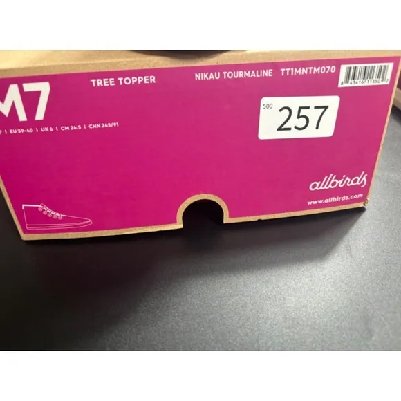 Allbird NIB Tree Topper Knit High Top Sneakers in Pink Size 7