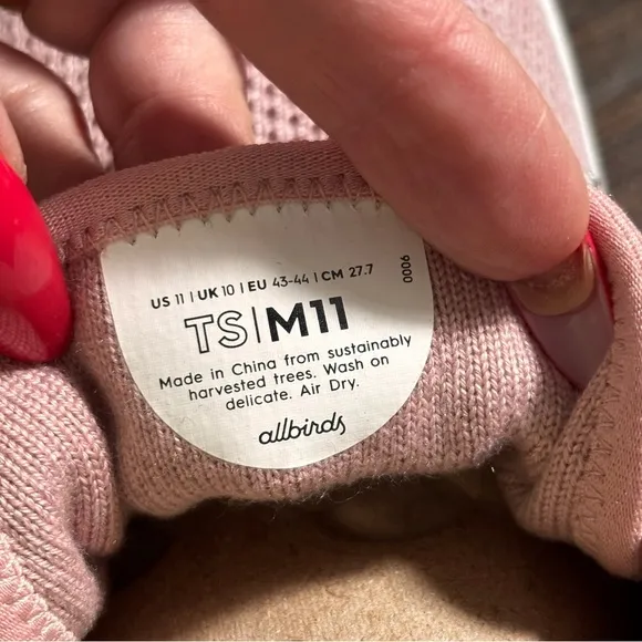 Allbirds Pink Sneakers Lightweight Knit Design