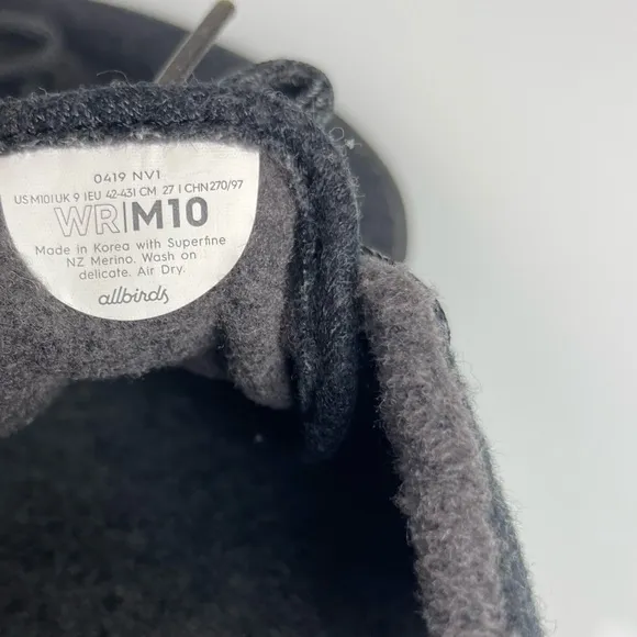 Allbirds Sneakers Shoes Wool Runners Solid Dark Charcoal Gray Black Knit‎