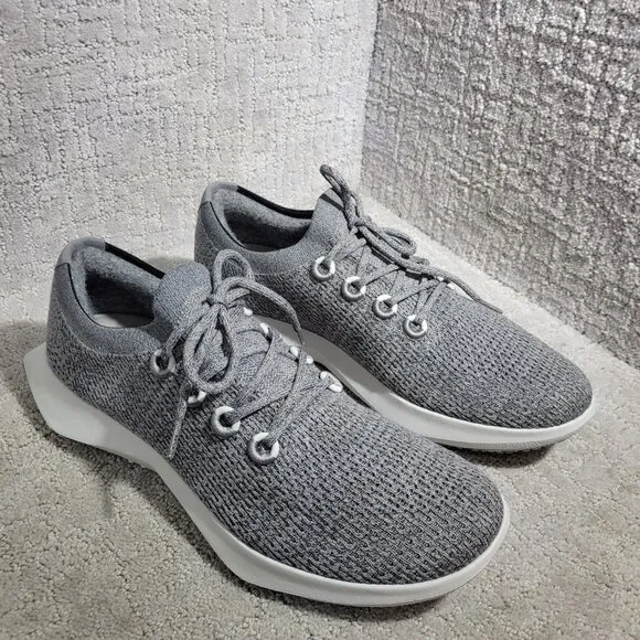 Allbirds Tree Dasher 2 Lt. Men's Size 14 US Gray Knit Lace Up Running Sneakers