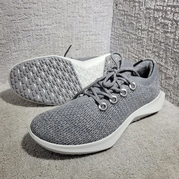 Allbirds Tree Dasher 2 Lt. Men's Size 14 US Gray Knit Lace Up Running Sneakers