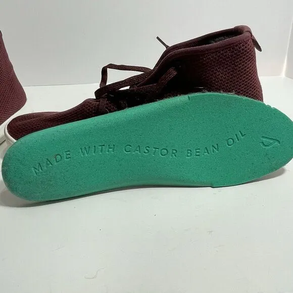 Allbirds Tree Toppers High Top Sneakers TT Men’s US 12 Burgundy Red Knit Lace Up