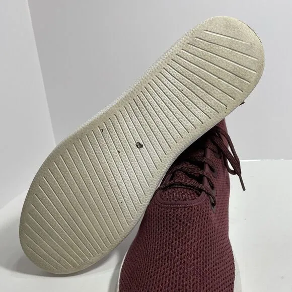 Allbirds Tree Toppers High Top Sneakers TT Men’s US 12 Burgundy Red Knit Lace Up