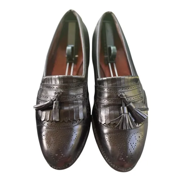 Allen Edmonds Bridgeton Black Kiltie Tassel Loafers Size 11.5 Brogues