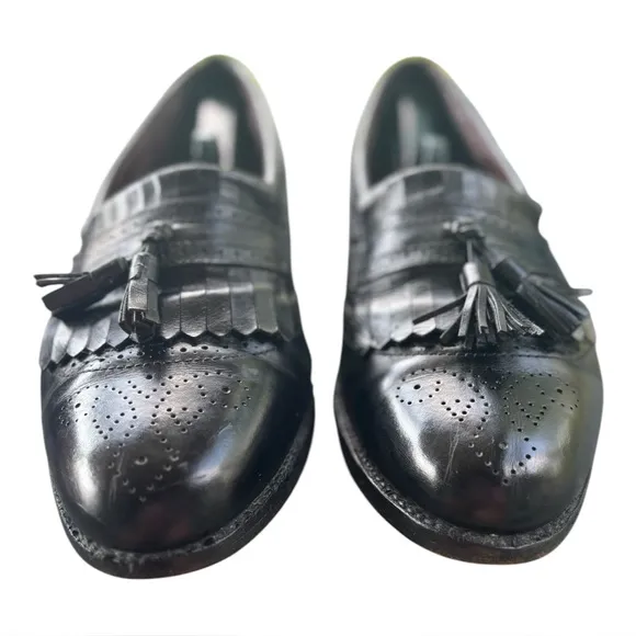 Allen Edmonds Bridgeton Black Kiltie Tassel Loafers Size 11.5 Brogues