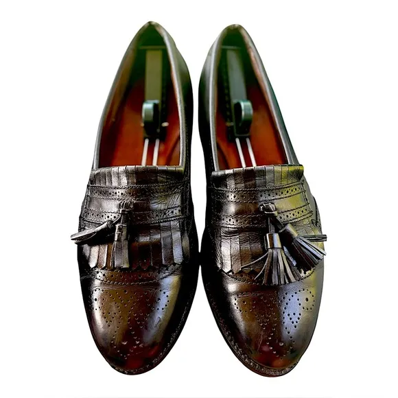 Allen Edmonds Bridgeton Black Kiltie Tassel Loafers Size 11.5 Brogues