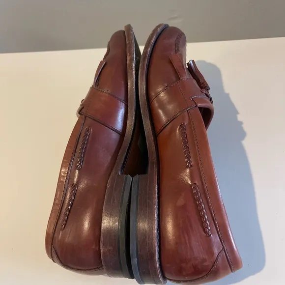 Allen Edmonds Cornelius Brown Tassel Loafer With Braided Trim - Size 11