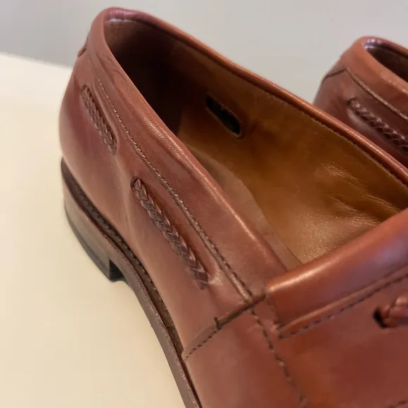 Allen Edmonds Cornelius Brown Tassel Loafer With Braided Trim - Size 11