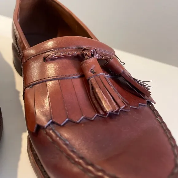 Allen Edmonds Cornelius Brown Tassel Loafer With Braided Trim - Size 11