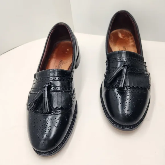 Allen Edmonds dress loafers men's 11.5 black leather Bridgeton prom handmade USA