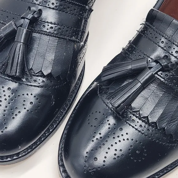 Allen Edmonds dress loafers men's 11.5 black leather Bridgeton prom handmade USA