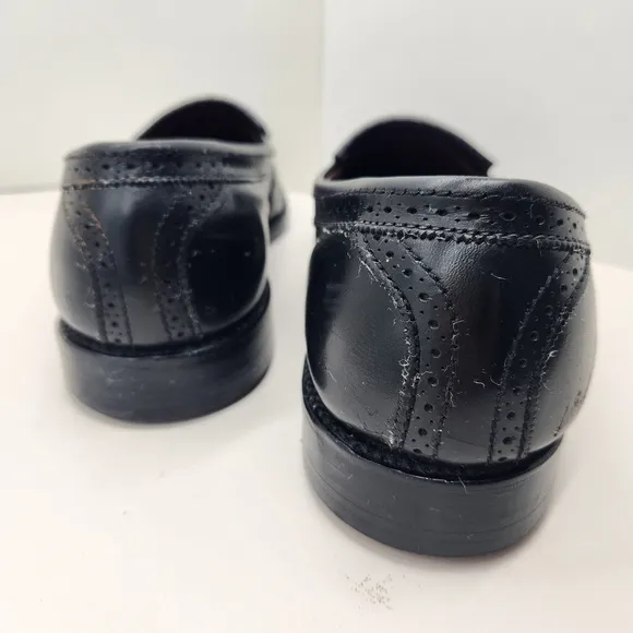 Allen Edmonds dress loafers men's 11.5 black leather Bridgeton prom handmade USA
