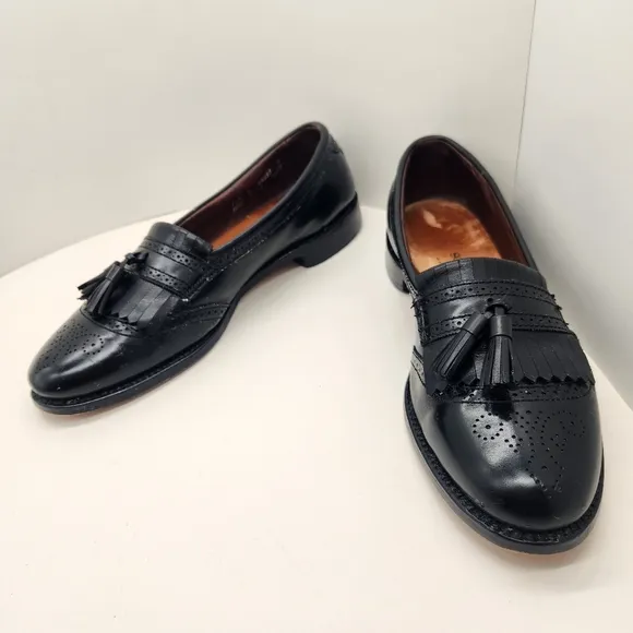 Allen Edmonds dress loafers men's 11.5 black leather Bridgeton prom handmade USA