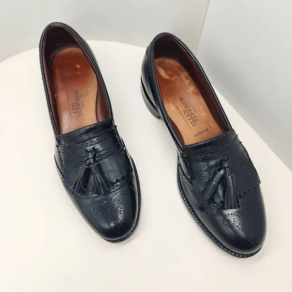 Allen Edmonds dress loafers men's 11.5 black leather Bridgeton prom handmade USA