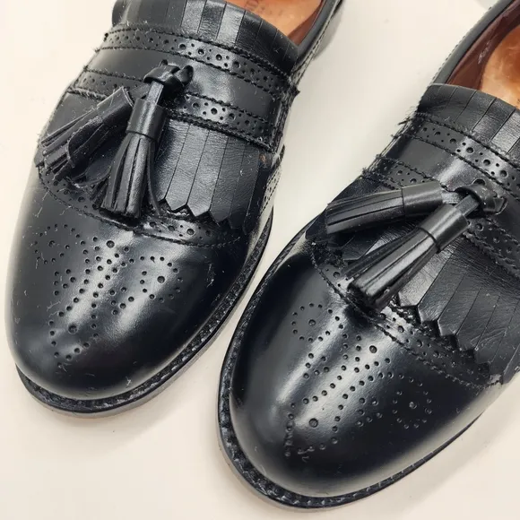 Allen Edmonds dress loafers men's 11.5 black leather Bridgeton prom handmade USA