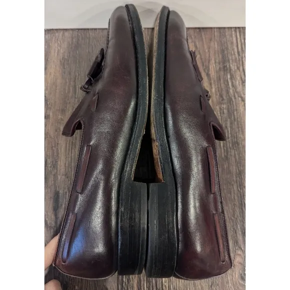 Allen Edmonds Grayson Tassel Burgundy Loafers Size 8