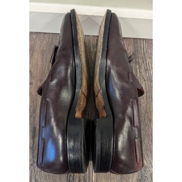 Allen Edmonds Grayson Tassel Burgundy Loafers Size 8