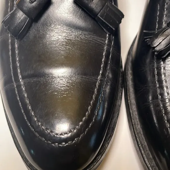 ALLEN EDMONDS Grayson Tassel Dress Loafer Shoes Sz 9D Black Leather