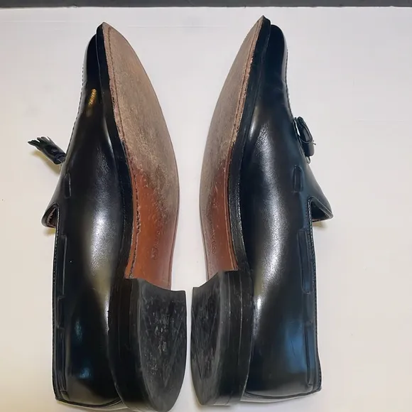 ALLEN EDMONDS Grayson Tassel Dress Loafer Shoes Sz 9D Black Leather