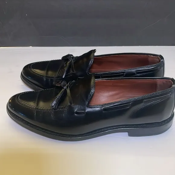 ALLEN EDMONDS Grayson Tassel Dress Loafer Shoes Sz 9D Black Leather