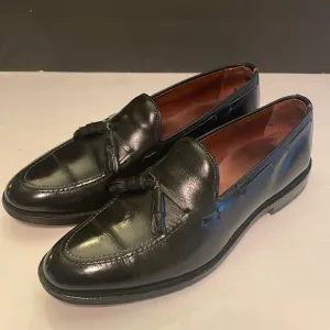ALLEN EDMONDS Grayson Tassel Dress Loafer Shoes Sz 9D Black Leather
