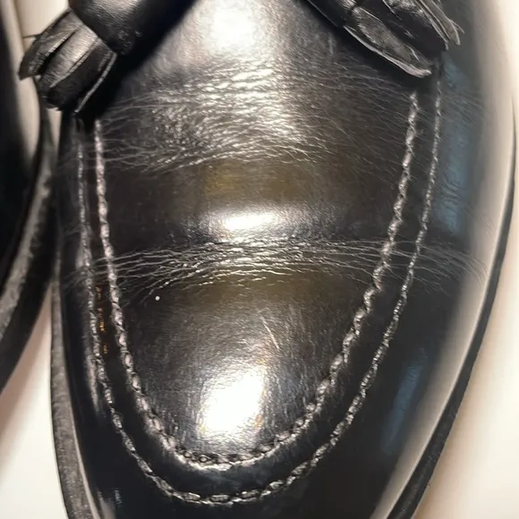 ALLEN EDMONDS Grayson Tassel Dress Loafer Shoes Sz 9D Black Leather