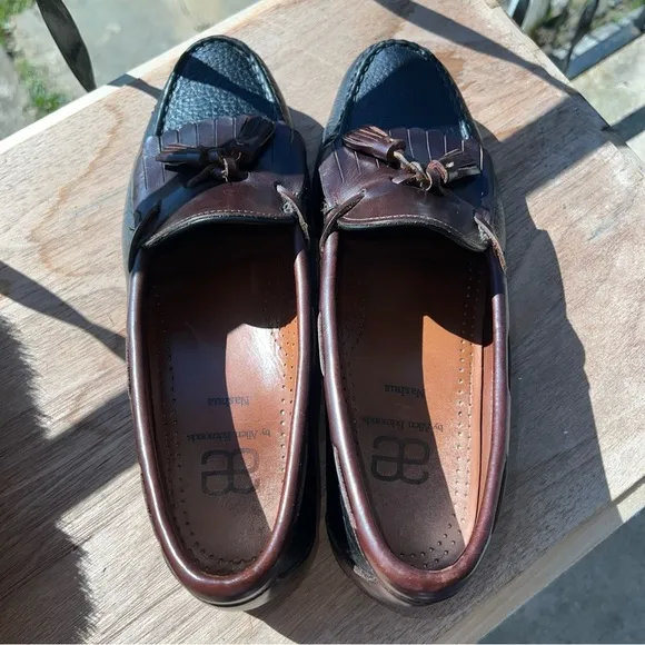 Allen Edmonds Loafers Mens Size 10D Nashua Brown/Black Leather Tassel