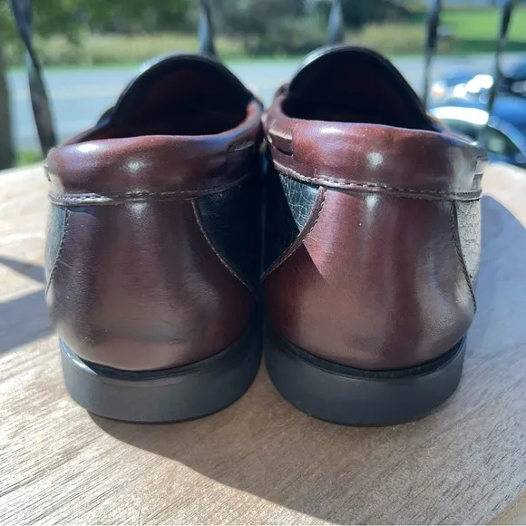 Allen Edmonds Loafers Mens Size 10D Nashua Brown/Black Leather Tassel