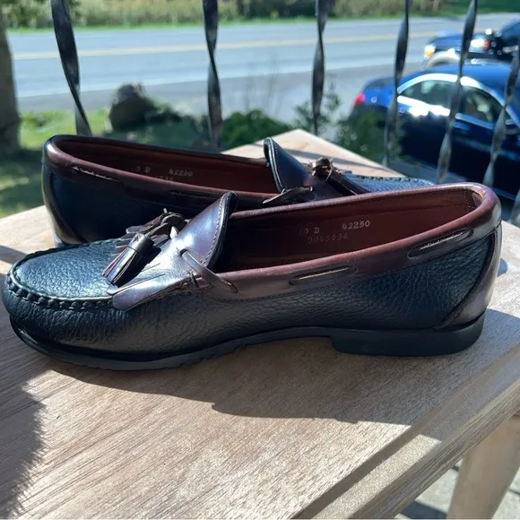 Allen Edmonds Loafers Mens Size 10D Nashua Brown/Black Leather Tassel