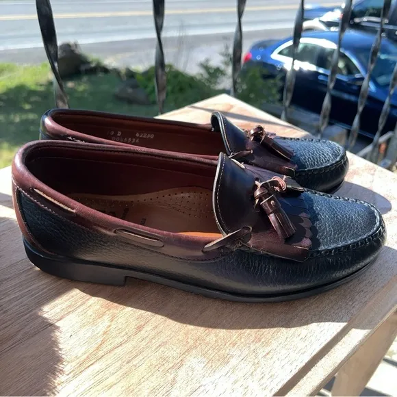 Allen Edmonds Loafers Mens Size 10D Nashua Brown/Black Leather Tassel