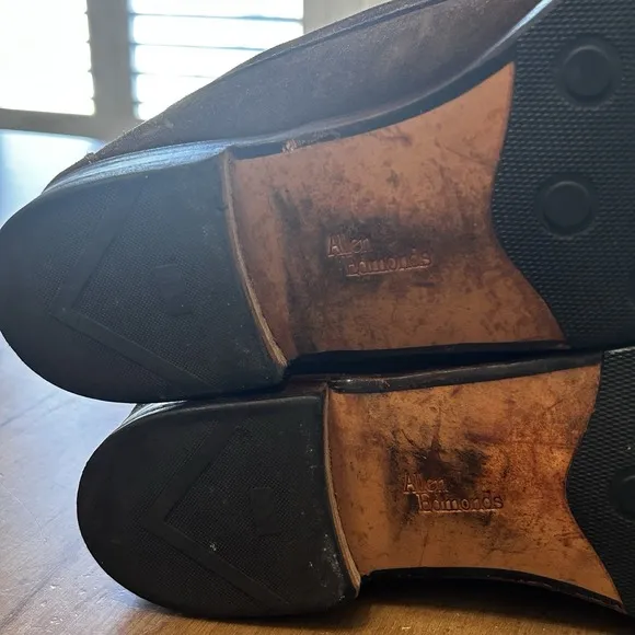 Allen Edmonds Loafers Men's Size 12 D Brown Suede Keene Shoes Stitched *READ*
