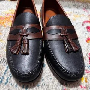 ALLEN EDMONDS Men's 12 LEATHER LOAFERS BLACK AND BROWN DRESS WORK OFFICE