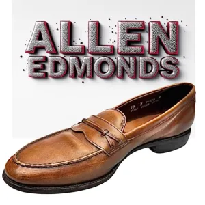 Allen Edmonds Men's Barrington Tan Brown Leather Strap Moc Loafers Size 10 A