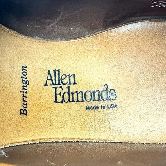 Allen Edmonds Men's Barrington Tan Brown Leather Strap Moc Loafers Size 10 A