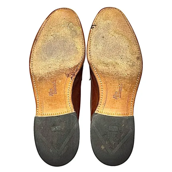 Allen Edmonds Men's Barrington Tan Brown Leather Strap Moc Loafers Size 10 A