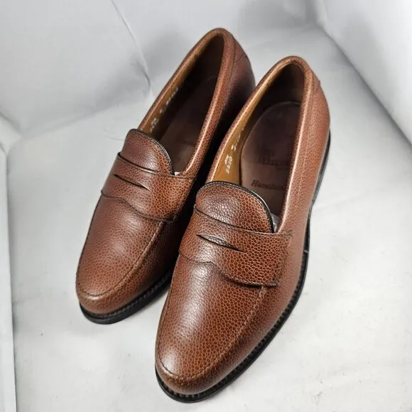 Allen Edmonds Men's Hamilton Tan Dress Shoes Size 5.5E Made In U.S.A
